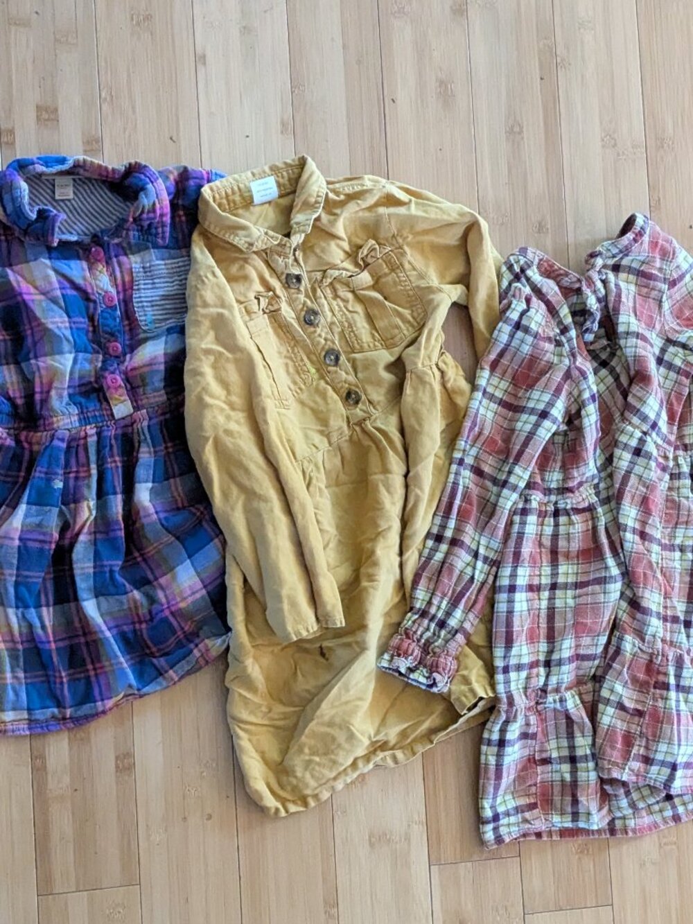 Kids button front dress bundle - size 6, small